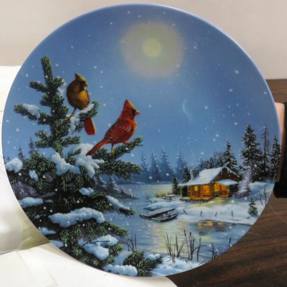 Wings of Winter Collector Plate by Dusty Rust -- Gorgeous Scene! - Picture 1 of 2